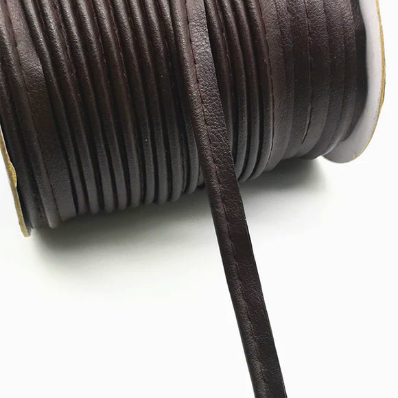 Brun - Passepoil en faux cuir (au 1/2m)