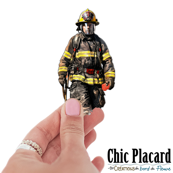 Pompier #2- autocollant en vinyl