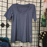 Bleu chiné - T-shirt pour femme M