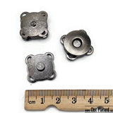 Noir métallique 18mm - Bouton magnétique