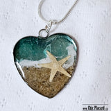 Starfish - Heart pendant on fine chain by Créations entre vents et tides