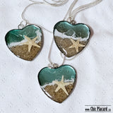 Starfish - Heart pendant on fine chain by Créations entre vents et tides