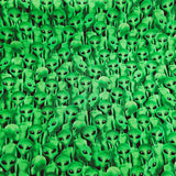 Aliens verts - 100% coton non-extensible (au 1/2m)