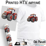 Tracteur rouge - HTV imprimé