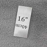 Étiquette blanche pour taile de tuque (à l'unité, taille au choix)