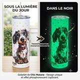 Chiens teckels & drink - Gobelet inox brille dans le noir