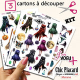 Les sorcières : Ensemble de 3 cartons à découper J'en voeux +