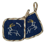 Chevreuil de Matane - Duo de poignées pour le four - Ça coche