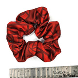 Red roses - Satin scrunchie - large
