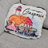 C'est beau la Gaspésie - petit coussin doux