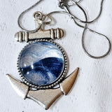 Eau & ciel / chaine - Pendentif Ancre par Créations entre vents et marées
