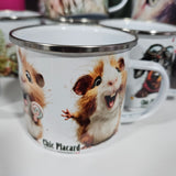 Cochons d'inde - Tasse en métal émaillé 17oz