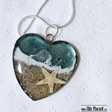 Starfish - Heart pendant on fine chain by Créations entre vents et tides