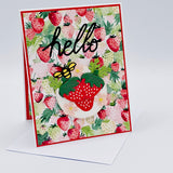Hello fraise - Carte par Linda