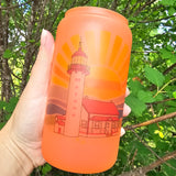 Phare de Matane / orange - Verre colore au froid