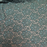 Tissu en dentelle extensible vert profond (au 1/2m)