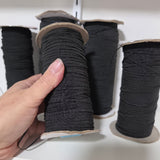 Élastique plat tissé - Noir 3mm (lot liquidation)