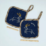 Chevreuil de Matane - Duo de poignées pour le four - Ça coche