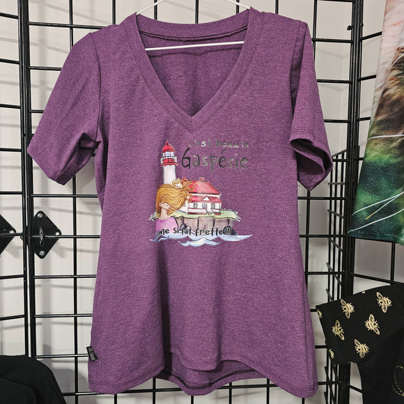 C'est beau la Gaspésie - T-shirt pour femme M