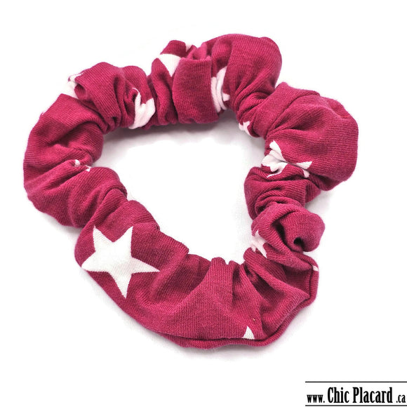 Chouchou rose fushia étoiles