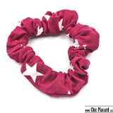 Chouchou rose fushia étoiles