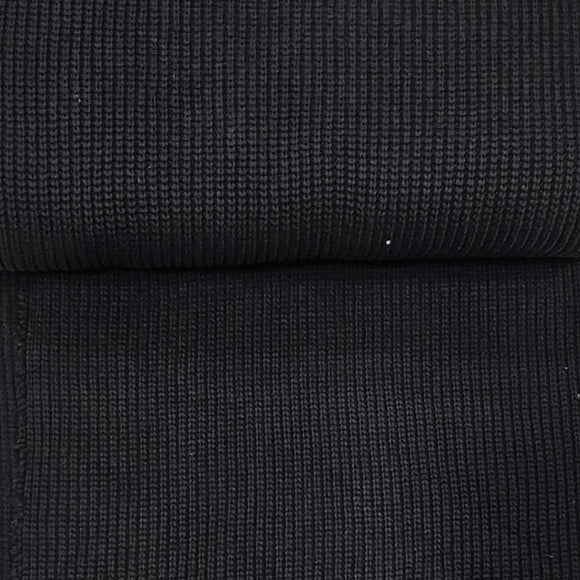 Noir - Tricot de coton * Pré-lavé * (au 1/2m)