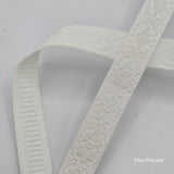 Liquidation - Fin du rouleau : 3.5m Bretelle élastique blanc cassé 15mm