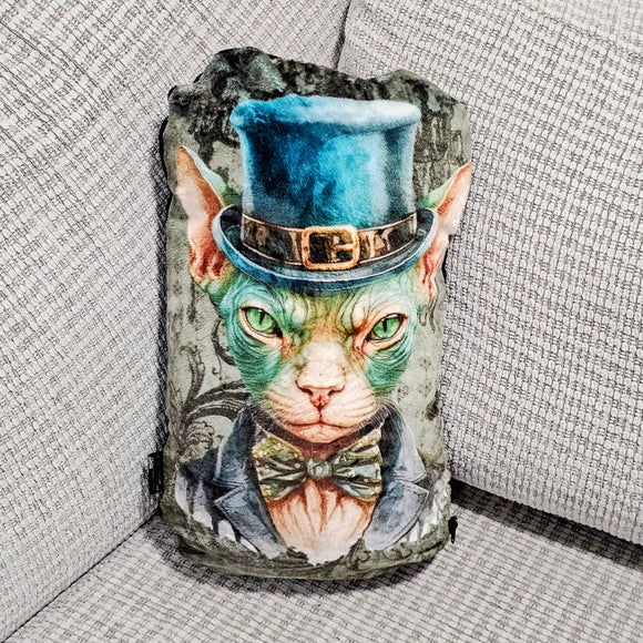 Chat steampunk - coussin doux