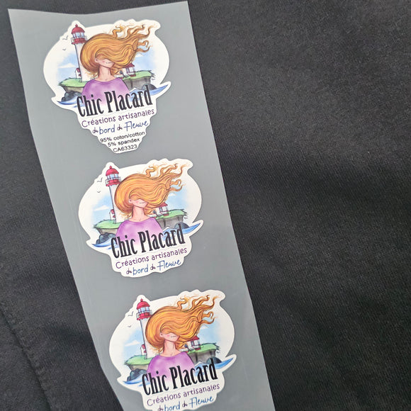 Appliqué de vinyle imprimé thermocollant personnalisé ($/pouce carré)