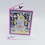 Joyeuse Halloween hippo - Carte par Linda