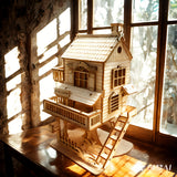 Cabane dans un arbre - casse tête 3d miniatures à assembler