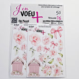 V16 J'en voeux + autocollants découpés à la forme