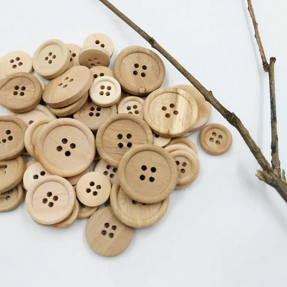 Naturel - Bouton en bois 25mm