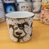 Gribouillis de chats et chiens - Tasse en métal émaillé 17oz