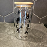 Hockey - Verre avec couvercle en bambou