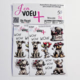 V14 J'en voeux + autocollants découpés à la forme