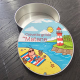 Boite en métal "Crevette grillée de Matane"