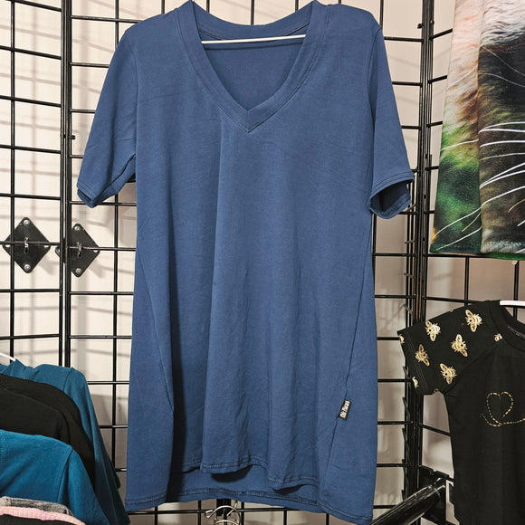 Bleu petrol- T-shirt pour femme TG/XL