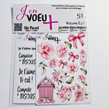 V16+v01 J'en voeux + autocollants découpés à la forme