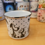 Gribouillis de chats et chiens - Tasse en métal émaillé 17oz