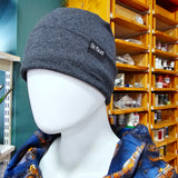 Tuque doublée à rebord plié - gris charcoal chiné - 22po