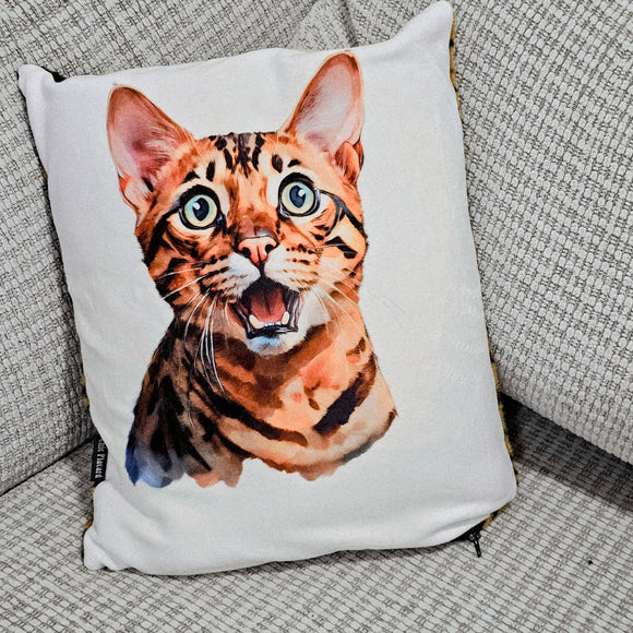 Chat tigré - coussin doux