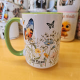 Fleurs et papillons - Tasse en céramique