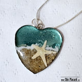 Starfish - Heart pendant on fine chain by Créations entre vents et tides