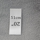 Étiquette blanche pour taile de tuque (à l'unité, taille au choix)