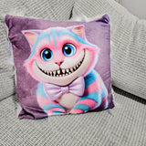 Chat coloré - gros coussin poilu