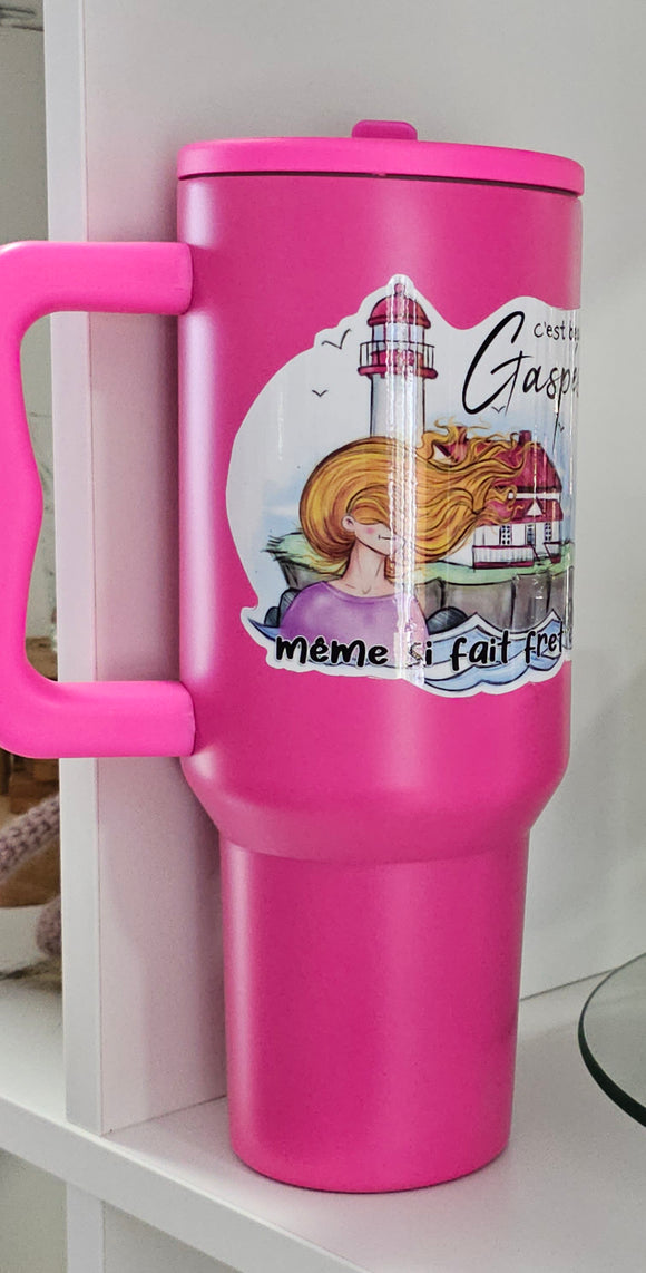 Fait frette en Gaspésie - tasse Stanley 40oz