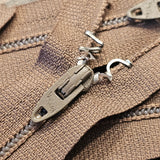 Café latte - Zipper à bout fermé Talon #3  7''/18cm