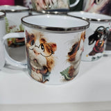 Cochons d'inde - Tasse en métal émaillé 17oz