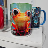 Grenouilles colorées - Tasse en céramique